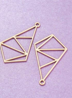 5Pcs 2023 New Hollow Frame Open Back Bezel Geometric Pendant