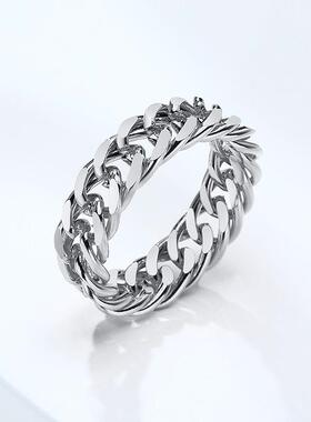 Mens Miami Cuban Chain Ring ,6MM Stainless Steel Curb Link B