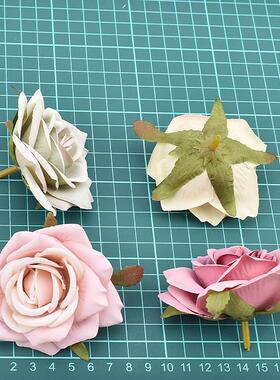 30pcs 6-7cm White Rose Artificial Silk Flower Heads Decorati