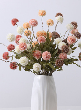 5 Head Silk Dandelion Flower Ball Chrysanthemum Artificial F