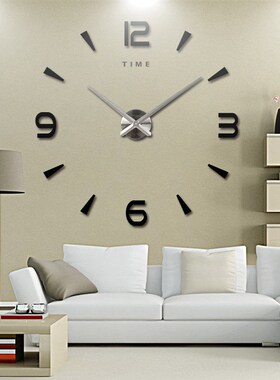 Large Wall Clock Quartz 3D DIY Big Decorative Kitchen Clock
