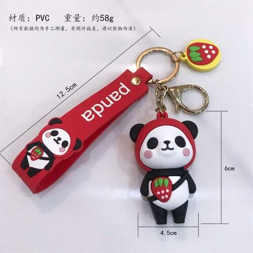 mewgolf panda car key chain female cute cartoon football cr - 图2