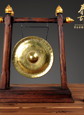 泰国特色手工艺品铜锣摆件东南亚风格酒店会所玄关门厅装饰摆件