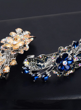 New Korean version of the crystal flower spring hairpin shin