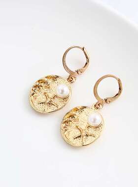 New summer vacation leisure beach style pearl starfish earri