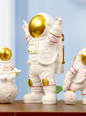 太空人宇航员儿童房卧室桌面航天员摆件家居客厅玄关酒柜子装饰品
