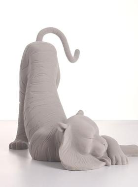 简约现代卡通树脂狮子摆件样板间儿童房电视柜桌面动物装饰摆设