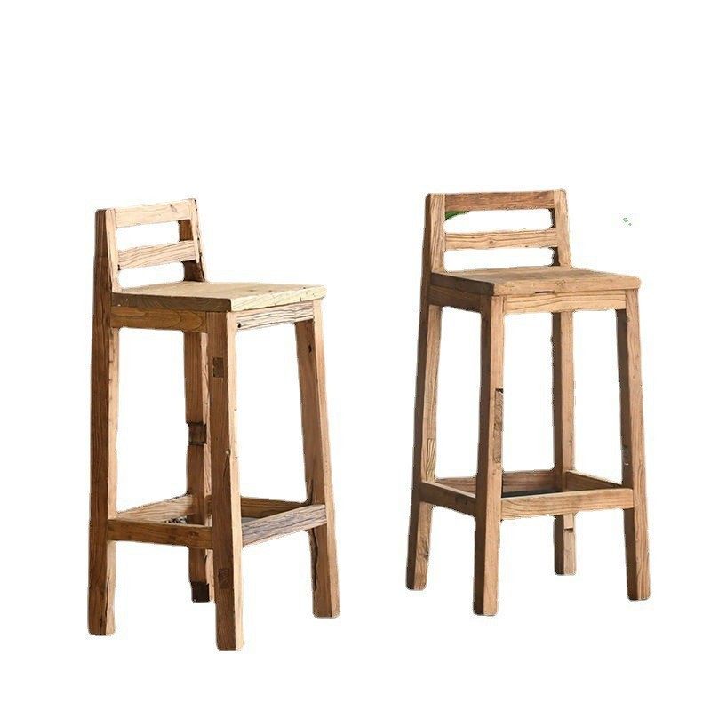 禅意老榆木凳子咖啡店休闲凳高款凳子客厅吧台榆木凳高脚奶茶店凳,淘宝优惠券,粉丝福利购,淘宝优惠卷