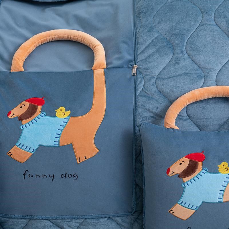 提手小狗抱枕被两用多功能办公室午睡盖毯车用靠垫沙发毯新款冬季,淘宝优惠券,粉丝福利购,淘宝优惠卷