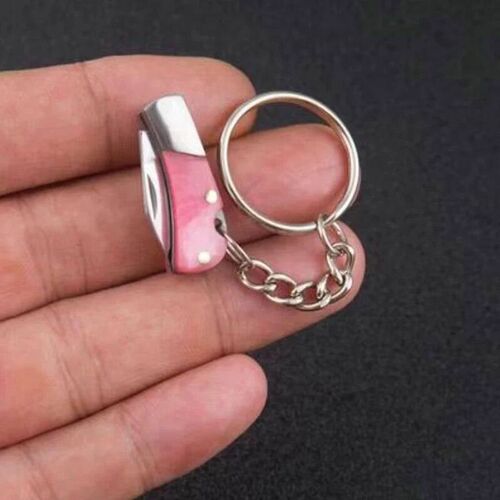 New  Fold Knife Keychains Portable Acrylic Small Blade Penda - 图1
