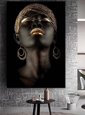 Wall Art Picture for living room Contemplator Black African