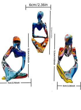 北欧现代简约抽象人物艺术砂岩雕塑创意家居客厅酒店装饰品小摆件