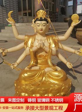 大型铸铜斗姆元君铜像纯铜斗姆星君斗姥神像铸铜玻璃钢树脂佛像