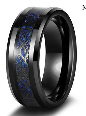 Couple Rings Romantic Women Heart Blue Rhinestones Zircon