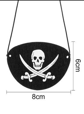 12Pcs Pirate Eye Patches Skeleton Eye Mask Felt One Eye Skel
