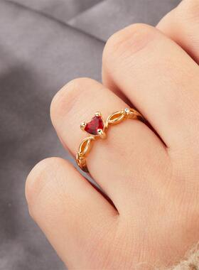 New Simple Heart Ring for Women Female Cute Romantic Finger