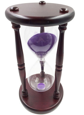 32厘米木质沙漏 创意家居招财摆件 大号木制工艺品0分钟沙漏