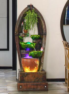 假山流水喷泉根雕摆件店铺开业送礼花园办公室客厅阳台景观加湿器