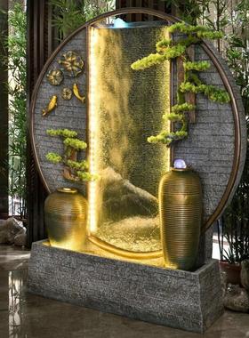 假山流水喷泉水幕墙室内客厅阳台玄关景观摆件庭院鱼池循环水造景