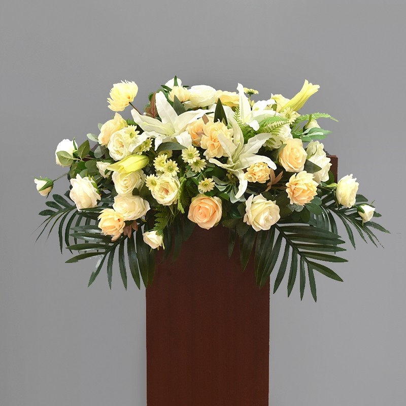 商务会议用花演讲讲台花花艺仿真花大会厅主席台摆花婚礼司仪台花,淘宝优惠券,粉丝福利购,淘宝优惠卷