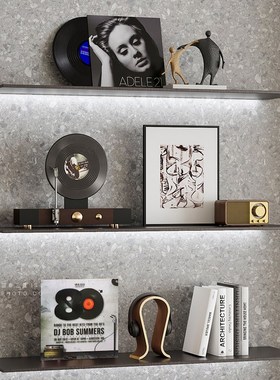 复古老式留声机唱片机模型咖啡馆音乐吧台壁龛电视柜装饰软装摆件