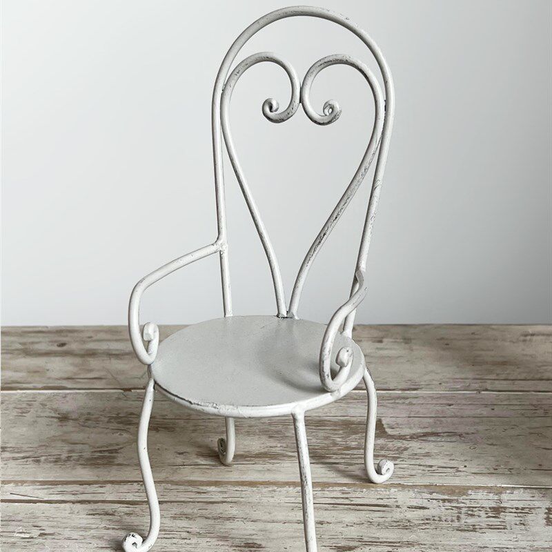 法式复古做旧铁艺迷你小椅子摆件装饰花园杂货微景观装饰2色,淘宝优惠券,粉丝福利购,淘宝优惠卷