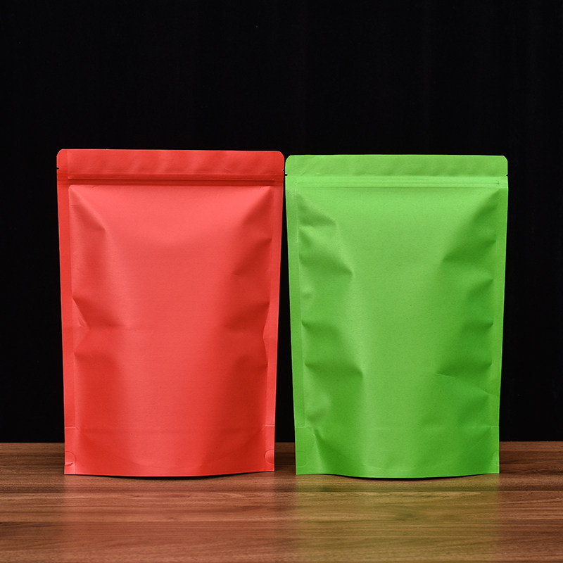 茶叶包装袋子半斤加大一斤牛皮纸拉链自立密封防潮绿茶红茶储存袋,淘宝优惠券,粉丝福利购,淘宝优惠卷