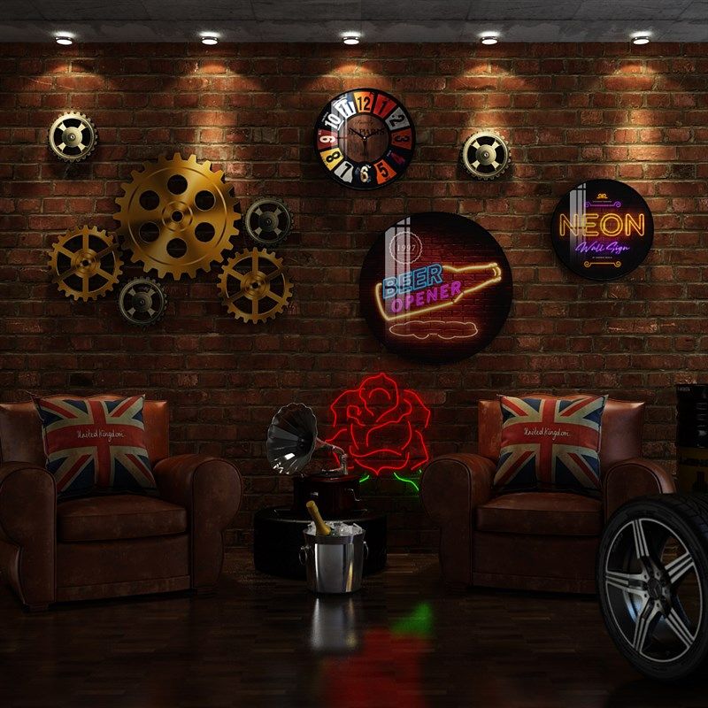 烧烤饭店墙面装饰画清吧咖啡厅KTV包厢音乐黑胶唱片工业风壁挂画,淘宝优惠券,粉丝福利购,淘宝优惠卷