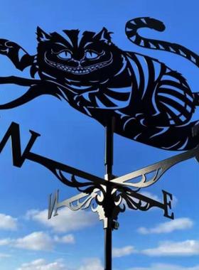 跨境不锈钢喷漆风向标摆件欧式庭院屋顶装饰插件金属工艺品