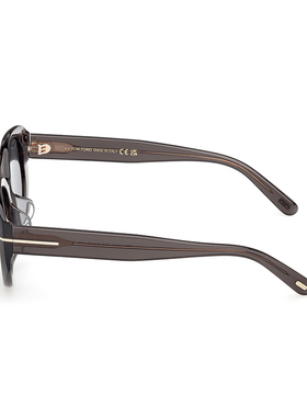 Tom Ford 汤姆福特 女士 椭圆 烟熏色全框 时尚眼镜 潮流太阳镜