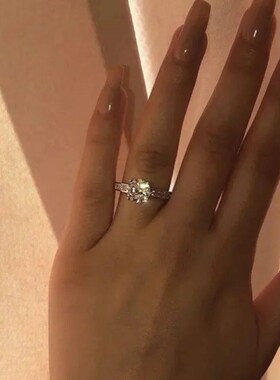 Luxury Womens Fashion Wedding Rings Set Fashion Silver Colo