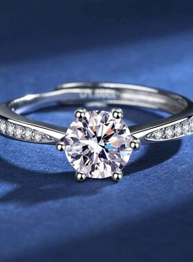 Moissanite Ring with Certificate Womens Wedding Ring Straig