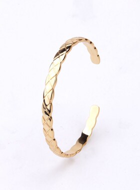 Simple mesh prismatic open brlet ring ring bare body womens