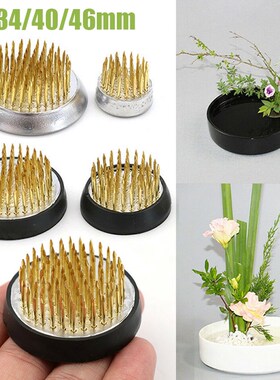 Round Ikebana Flower Frog With Rubber Gasket Art  Fixed Arra