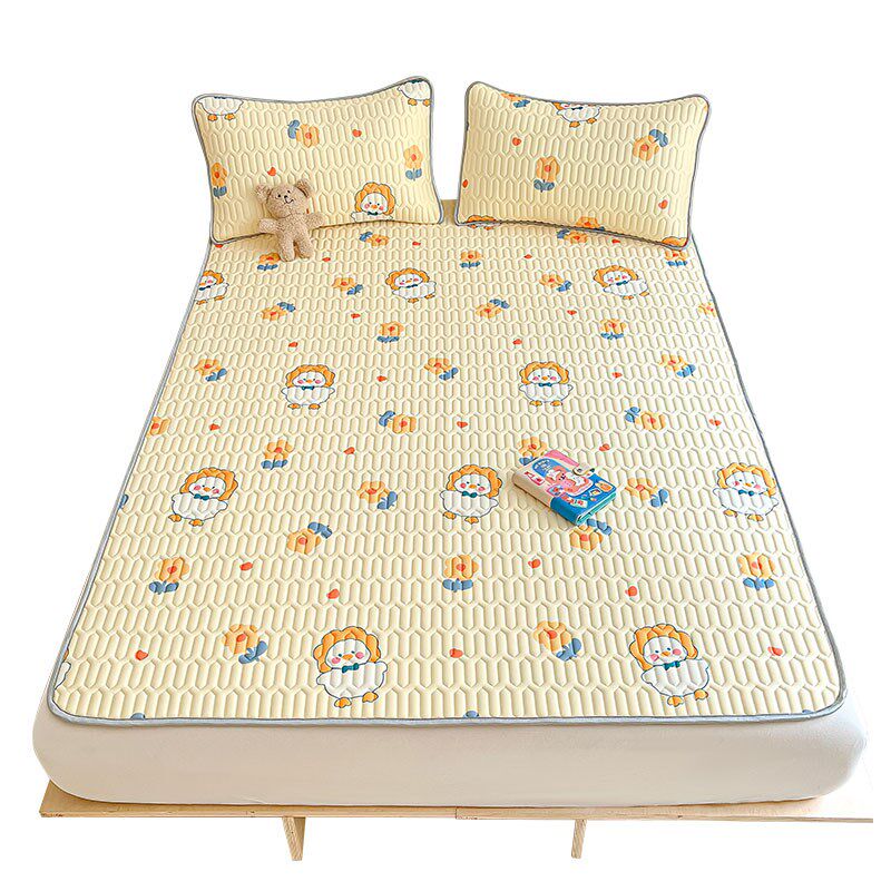 乳胶凉席夏季冰丝席子学生宿舍单人三件可折叠凉床垫202新款,淘宝优惠券,粉丝福利购,淘宝优惠卷