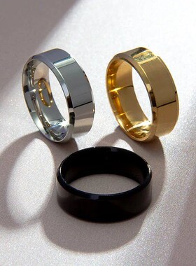 4 Colors Classic 8mm Mens Ring Surface Brushed Stainless Ste