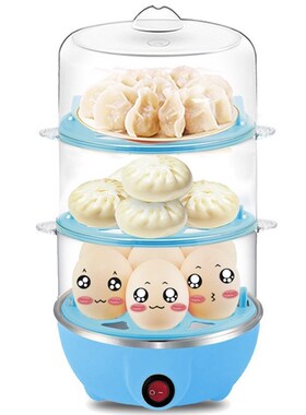 single and double layer egg boil egg steamer mini 1-7 eggs