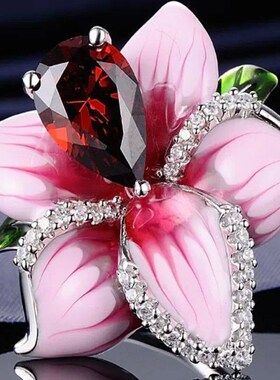 rendy Multi-style Multi-color Zircon Red Princess Cut Crysta