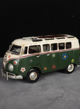 北欧轻盒奢意手工仿巴士纸巾盒模型桌面抽纸客厅真家1154用装创饰