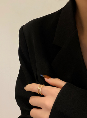 14 Style rendy Cross Crystal Couple Ring Women Finger Jewelr