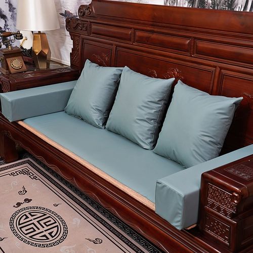 红木沙发垫四季通用面防滑高档中式实木椅子坐垫皮垫凉席定制 - 图3