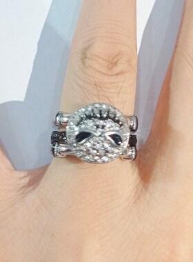 Punk Skull Rings Set for Women Men Vintage Silver Color Cubi