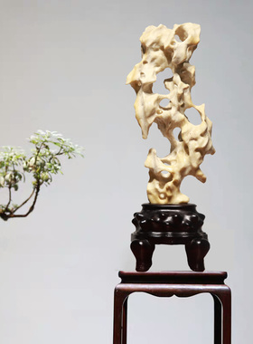 太湖石天然原石传统奇石中式文房观赏石庭院景观石灵璧石石头摆件