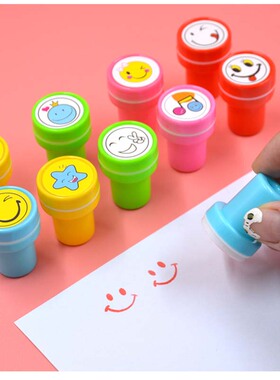 10Pcs Christmas Pattern Self-ink Seal Stamps DIY Scrapbook