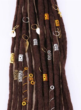 African Hair Rings Beads Cuffs Tubes Hair Braids Accessories