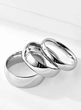 2/4/6/8/12/MM Fashion Stainless Steel Ring Wholesale Laser