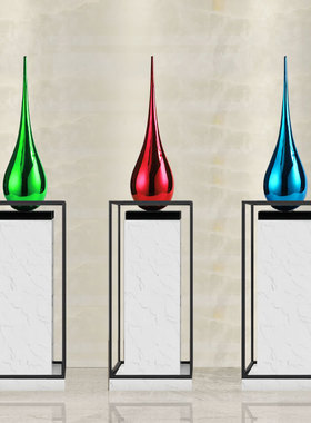 样板房间抽象水滴雕塑摆件售楼处酒店大堂前台客厅创意艺术装置品