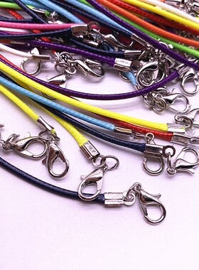 New 10pcs 1.5mm Nylon Tarpaulin Waxed Cord Lobster Clasp Rop