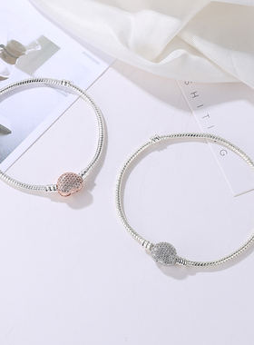 New Original Charm Bracelet Rose Gold Silver Color Alloy Sna