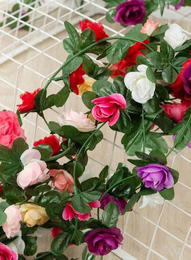 2.2 Meters Rose Artificial Flowers Christmas Garland for Wed
